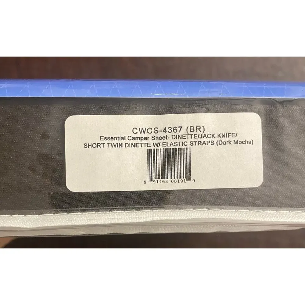 NWT Mattress Safe Essential Camper Sheet Short Twin RV 43x67 Mocha CWCS-4367